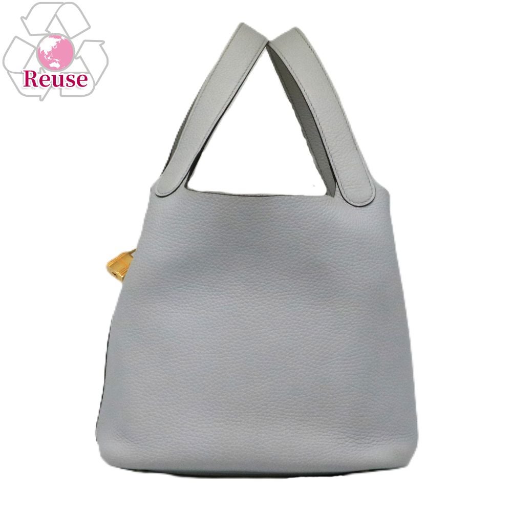 【リユース品】 エルメス HERMES バッグ ハンドバッグ ピコタンロック MM ブルーペール/ゴールド金具 【お取り寄せ】