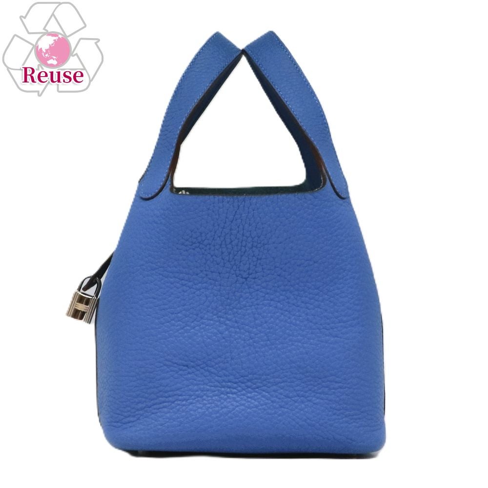 【リユース品】 エルメス HERMES バッグ ハンドバッグ ピコタンロック PM ブルー系/シルバー金具 【お取り寄せ】