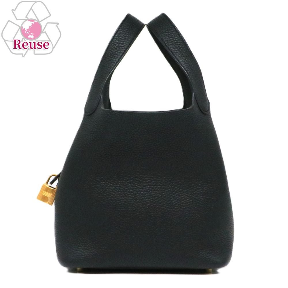 【リユース品】 エルメス HERMES バッグ ハンドバッグ ピコタンロックPM ブラック/ゴールド金具 【お取り寄せ】