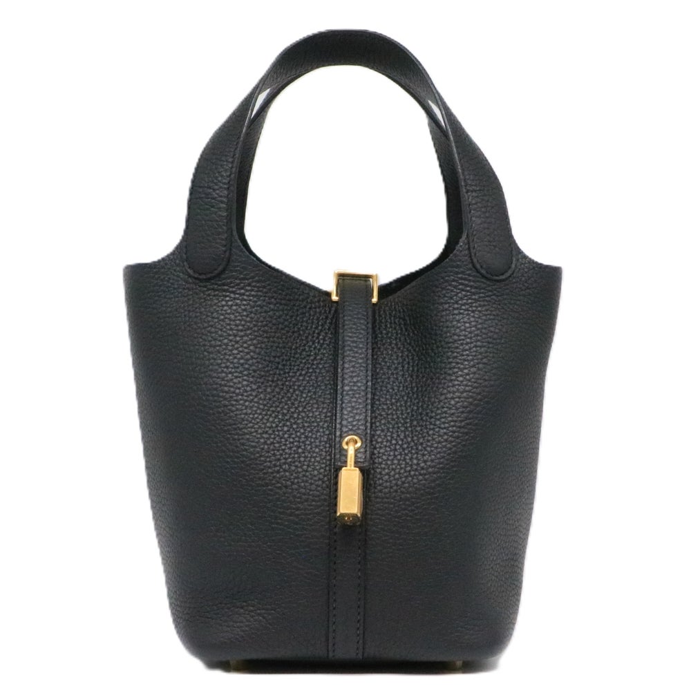【リユース品】 エルメス HERMES バッグ ハンドバッグ ピコタンロックPM ブラック/ゴールド金具 【お取り寄せ】