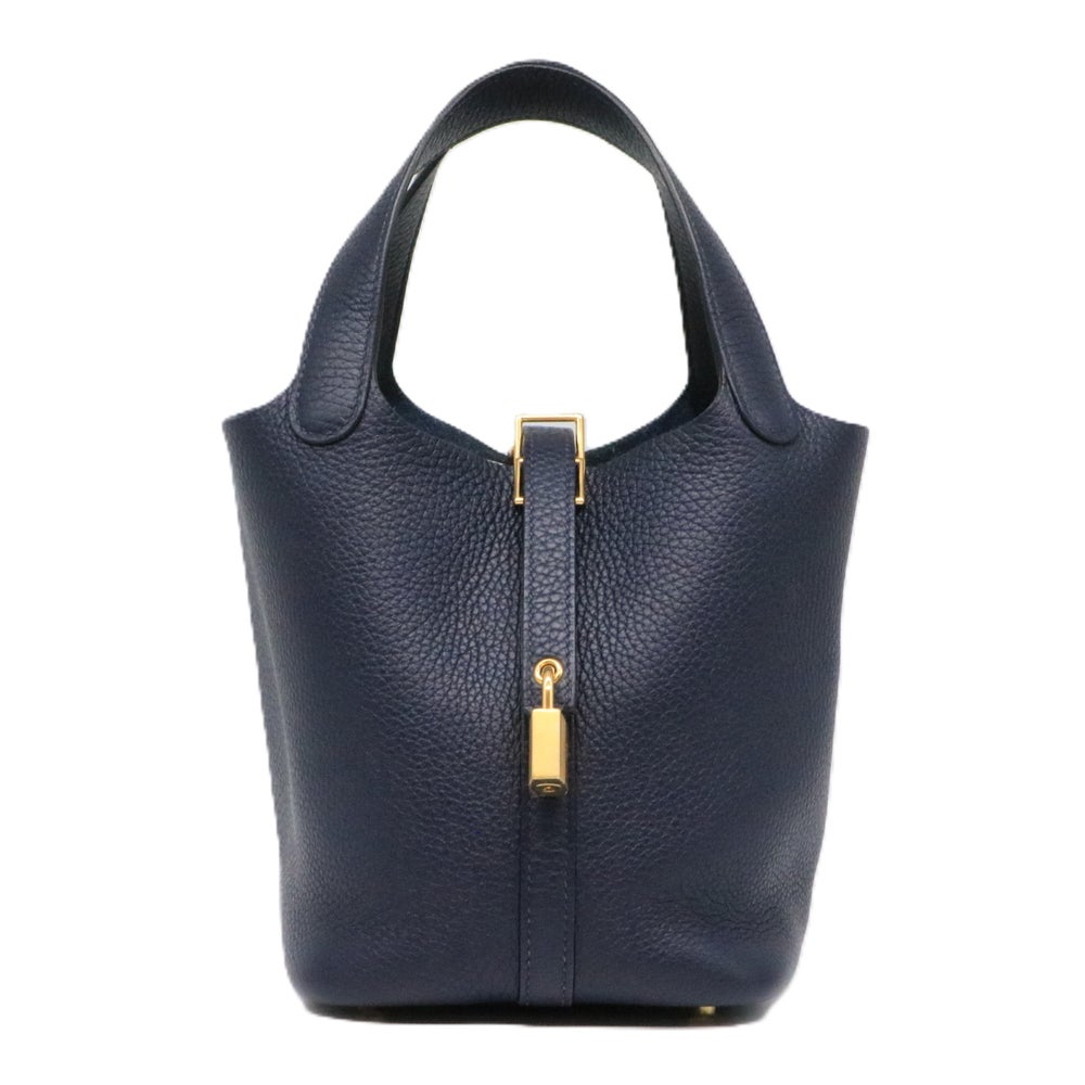 【リユース品】 エルメス HERMES バッグ ハンドバッグ ピコタンロックPM ブルーインディゴ/シルバー金具 【お取り寄せ】