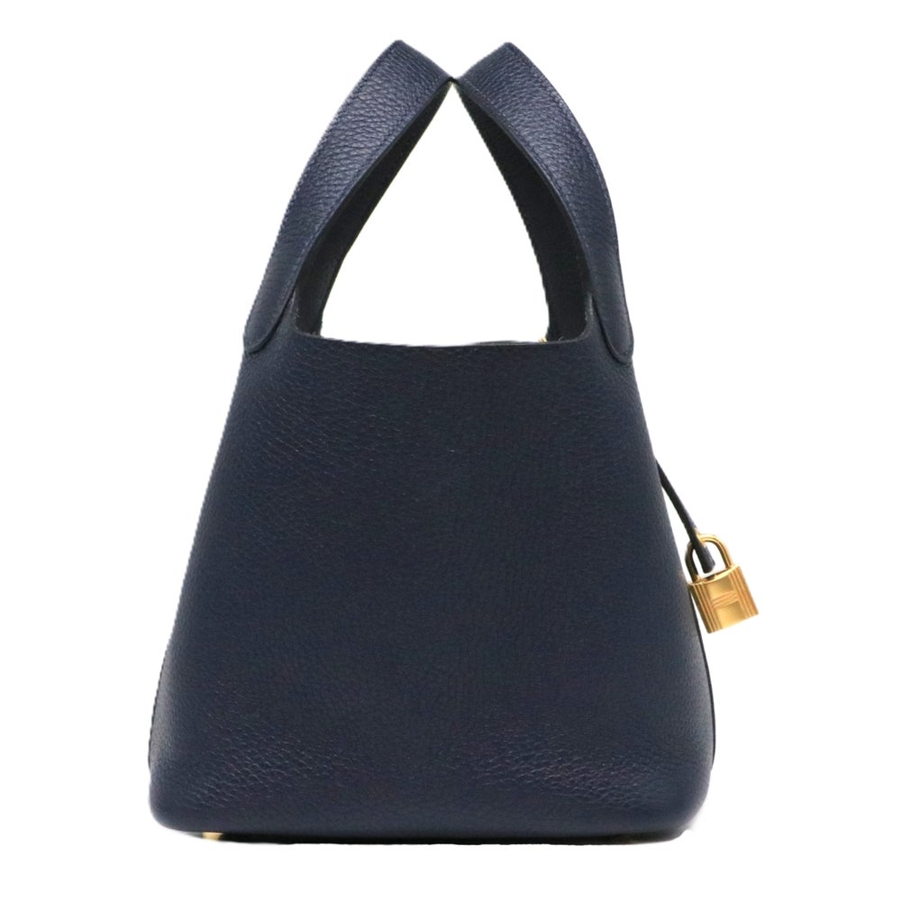 【リユース品】 エルメス HERMES バッグ ハンドバッグ ピコタンロックPM ブルーインディゴ/シルバー金具 【お取り寄せ】