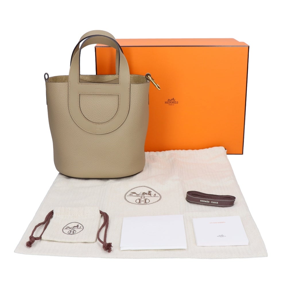 【リユース品】 エルメス HERMES バッグ ハンドバッグ インザループ18 ベージュマルファ/ゴールド金具 【お取り寄せ】