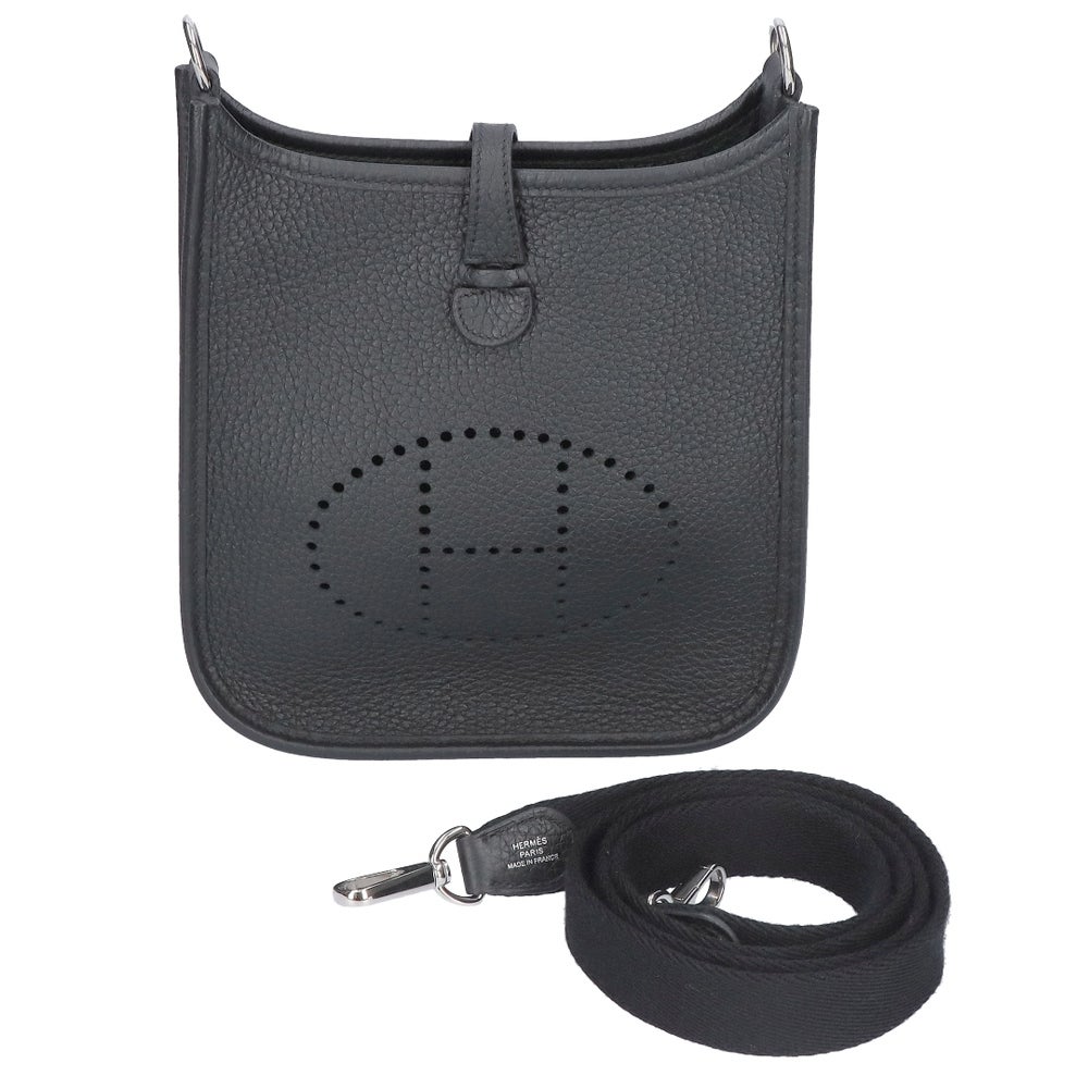 【リユース品】 エルメス HERMES バッグ ショルダーバッグ エヴリンTPM ブラック/シルバー金具 【お取り寄せ】