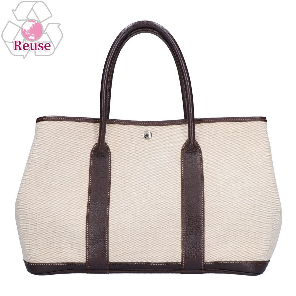 【リユース品】 エルメス HERMES バッグ ハンドバッグ ガーデンパーティ PM ベージュ系 【お取り寄せ】