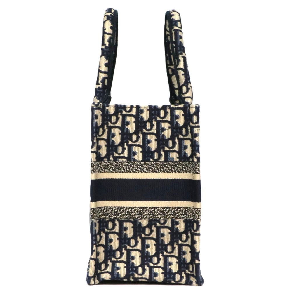 【リユース品】 ディオール DIOR バッグ トートバッグ ブックトートスモール ネイビー/ベージュ 【お取り寄せ】