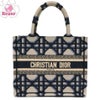 【リユース品】 ディオール DIOR バッグ トートバッグ ブックトートスモール ネイビー/ベージュ 【お取り寄せ】