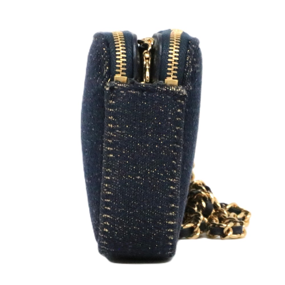 【リユース品】 シャネル CHANEL バッグ ショルダーバッグ ドーヴィル チェーンウォレット A81978 ネイビー/ゴールド金具 【お取り寄せ】