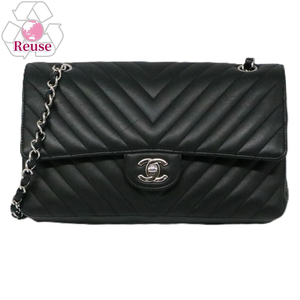 【リユース品】 シャネル CHANEL バッグ ショルダーバッグ チェーンショルダー A01112 ブラック/シルバー金具 【お取り寄せ】