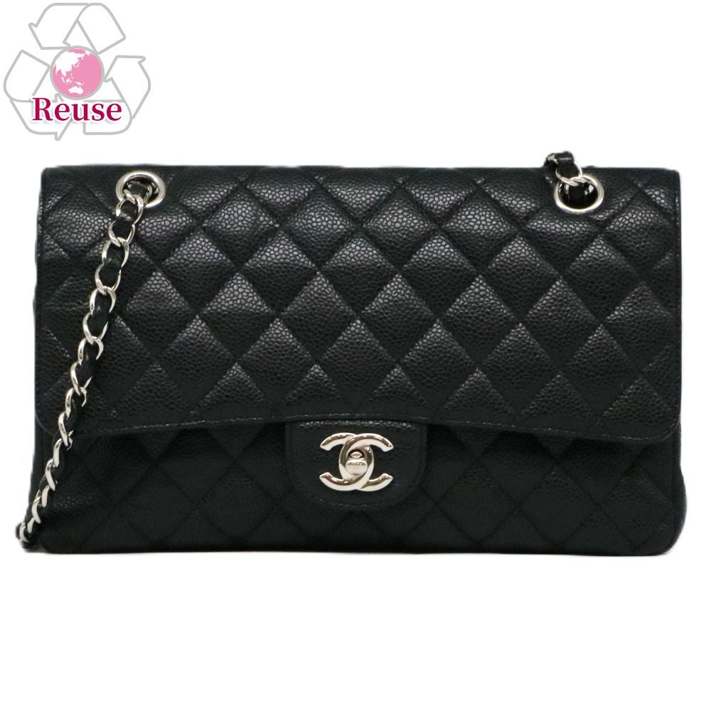 【リユース品】 シャネル CHANEL バッグ ショルダーバッグ チェーンショルダー A01112 ブラック/シルバー金具 【お取り寄せ】
