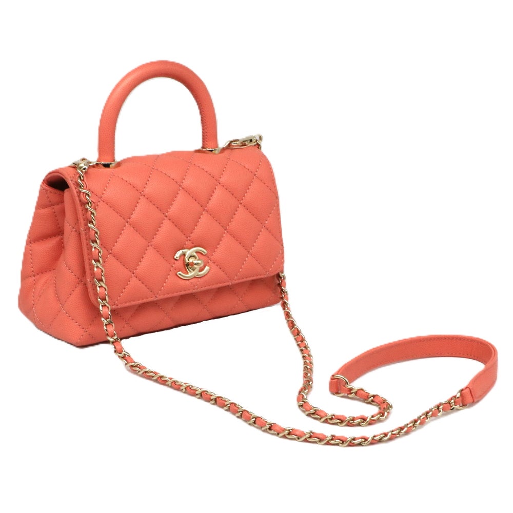 【リユース品】 シャネル CHANEL バッグ 2WAYバッグ トップハンドル チェーンショルダーバッグ AS2215 ピンク/ゴールド金具 【お取り寄せ】