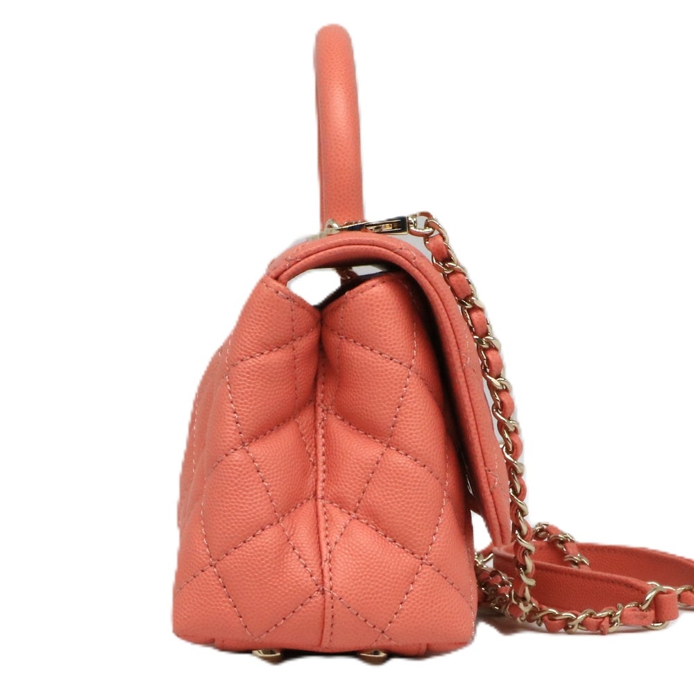 【リユース品】 シャネル CHANEL バッグ 2WAYバッグ トップハンドル チェーンショルダーバッグ AS2215 ピンク/ゴールド金具 【お取り寄せ】
