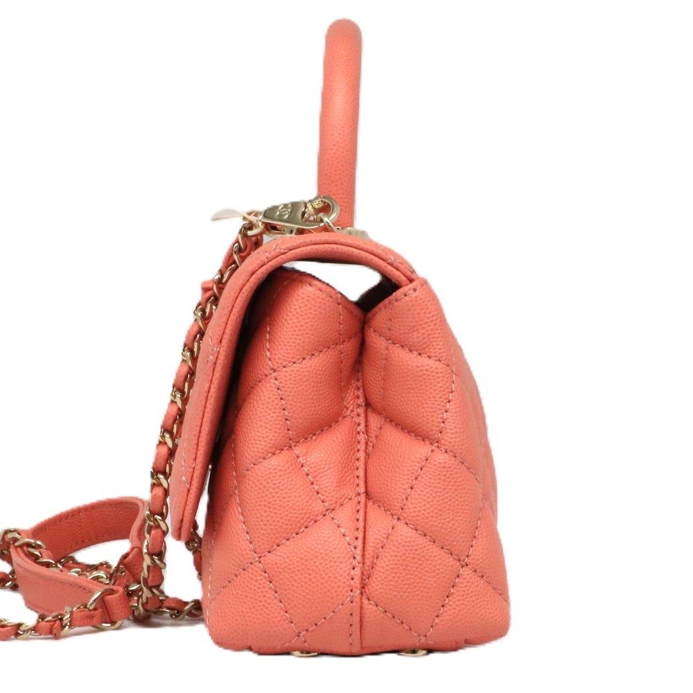 【リユース品】 シャネル CHANEL バッグ 2WAYバッグ トップハンドル チェーンショルダーバッグ AS2215 ピンク/ゴールド金具 【お取り寄せ】