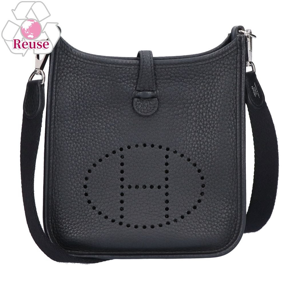 【リユース品】 エルメス HERMES バッグ ショルダーバッグ エヴリンTPM ブラック/シルバー金具 【お取り寄せ】