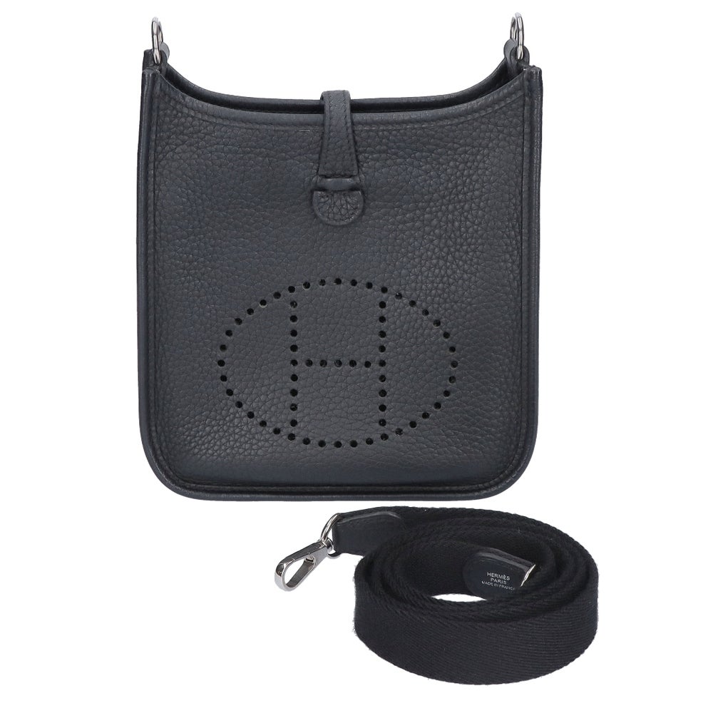 【リユース品】 エルメス HERMES バッグ ショルダーバッグ エヴリンTPM ブラック/シルバー金具 【お取り寄せ】