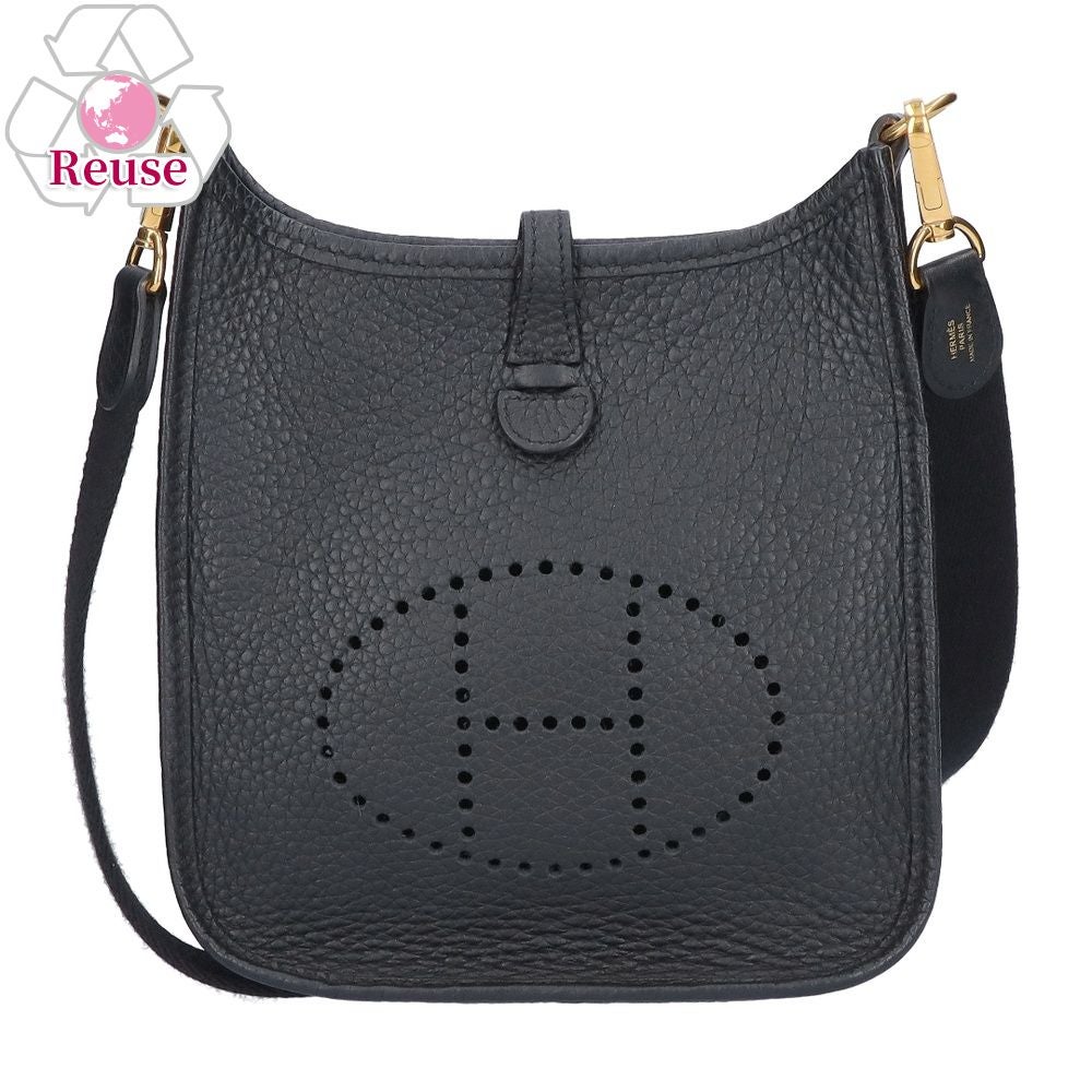 【リユース品】 エルメス HERMES バッグ ショルダーバッグ エヴリンTPM ブラック/ゴールド金具 【お取り寄せ】