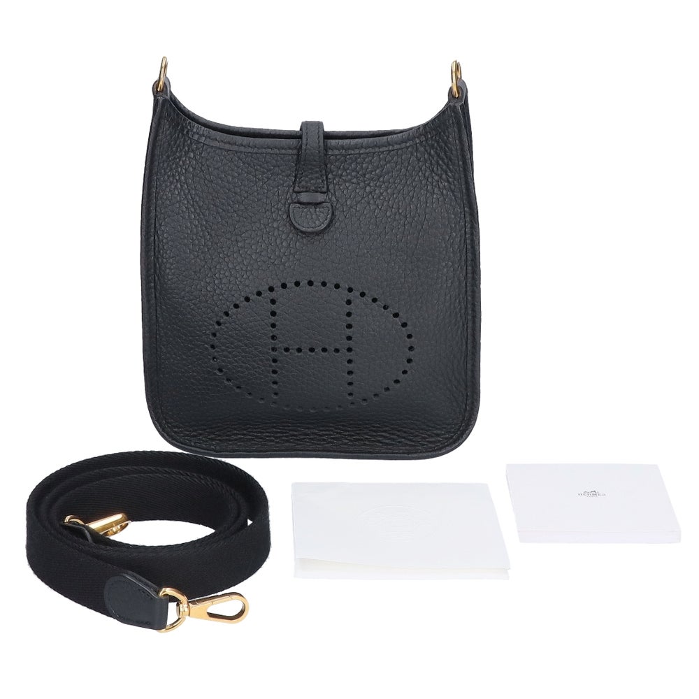 【リユース品】 エルメス HERMES バッグ ショルダーバッグ エヴリンTPM ブラック/ゴールド金具 【お取り寄せ】