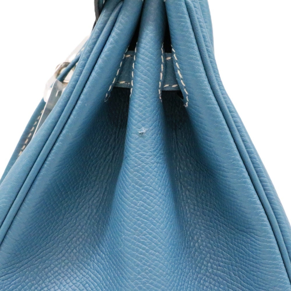 【リユース品】 エルメス HERMES バッグ ハンドバッグ バーキン25 ブルージーン/シルバー金具 【お取り寄せ】