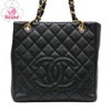 【リユース品】 シャネル CHANEL バッグ トートバッグ PSTチェーントートバッグ ブラック/ゴールド金具 【お取り寄せ】