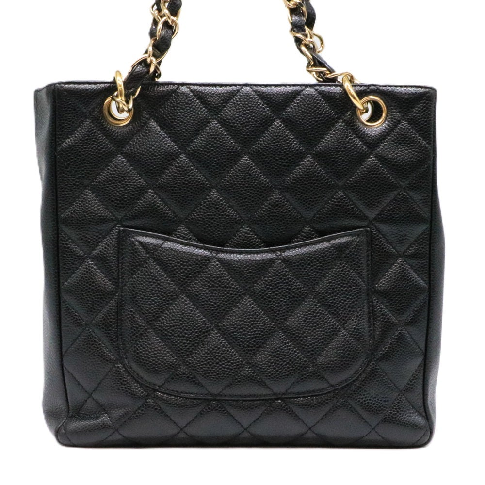 【リユース品】 シャネル CHANEL バッグ トートバッグ PSTチェーントートバッグ ブラック/ゴールド金具 【お取り寄せ】