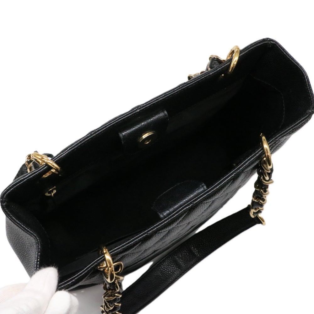 【リユース品】 シャネル CHANEL バッグ トートバッグ PSTチェーントートバッグ ブラック/ゴールド金具 【お取り寄せ】