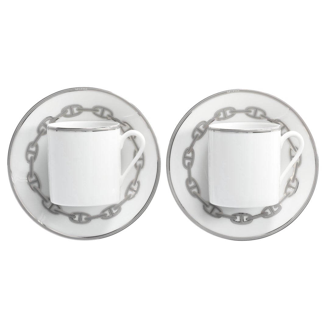 エルメス HERMES コーヒーカップ＆ソーサー 2客セット