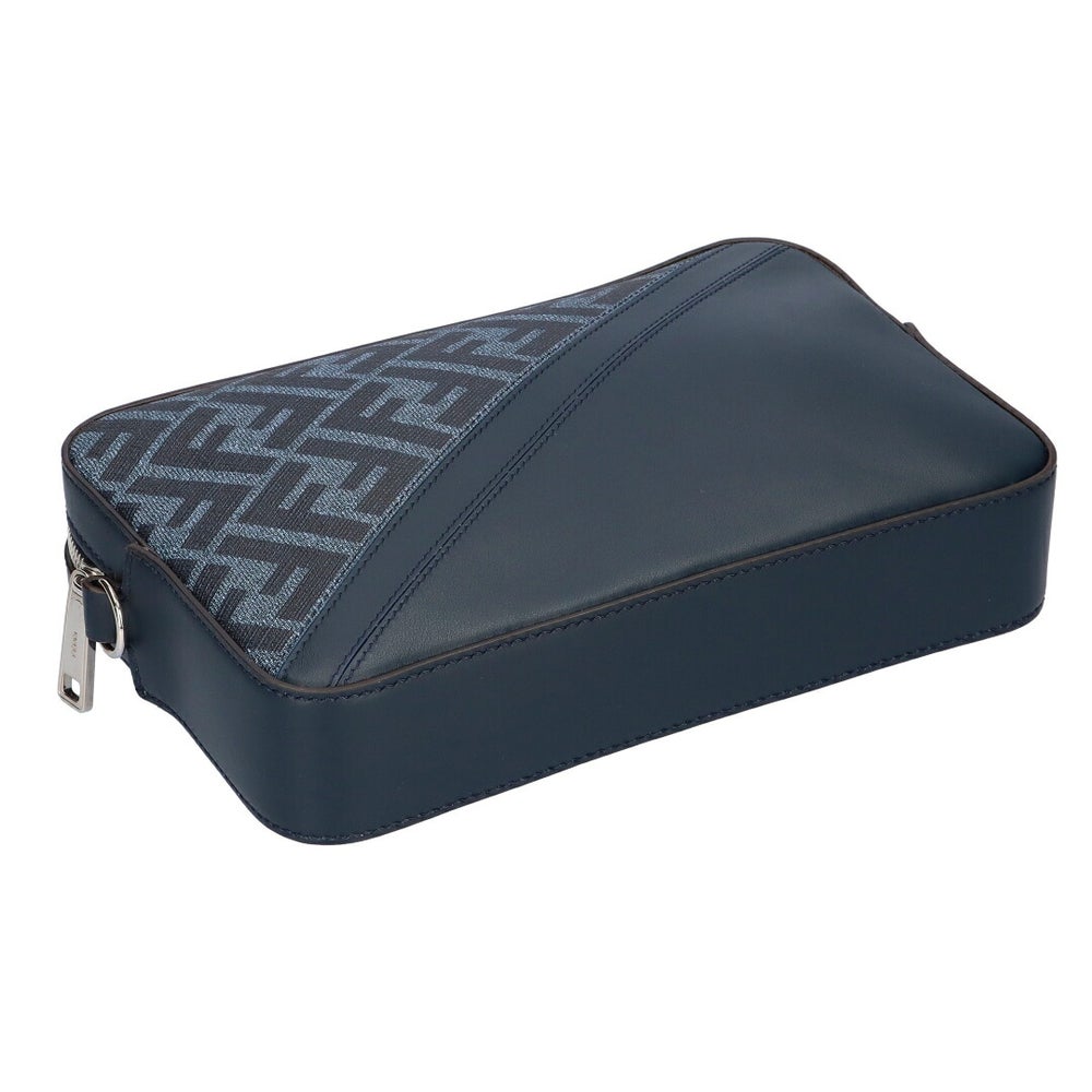 フェンディ FENDI ショルダーバッグ クロスボディ CAMERA CASE 7M0286 ASIC F1O97 LEATHER DENIM B MEDIUM 【お取り寄せ】