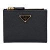 プラダ PRADA 折財布 二つ折り財布 SAFFIANO TRAIANGOLO サフィアーノトライアングル 1ML050 QHH 0002 NERO 【お取り寄せ】