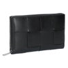 ボッテガヴェネタ BOTTEGA VENETA 長財布 イントレチャート カセット 814649 VBWD2 8803 BLACK-SILVER 【お取り寄せ】