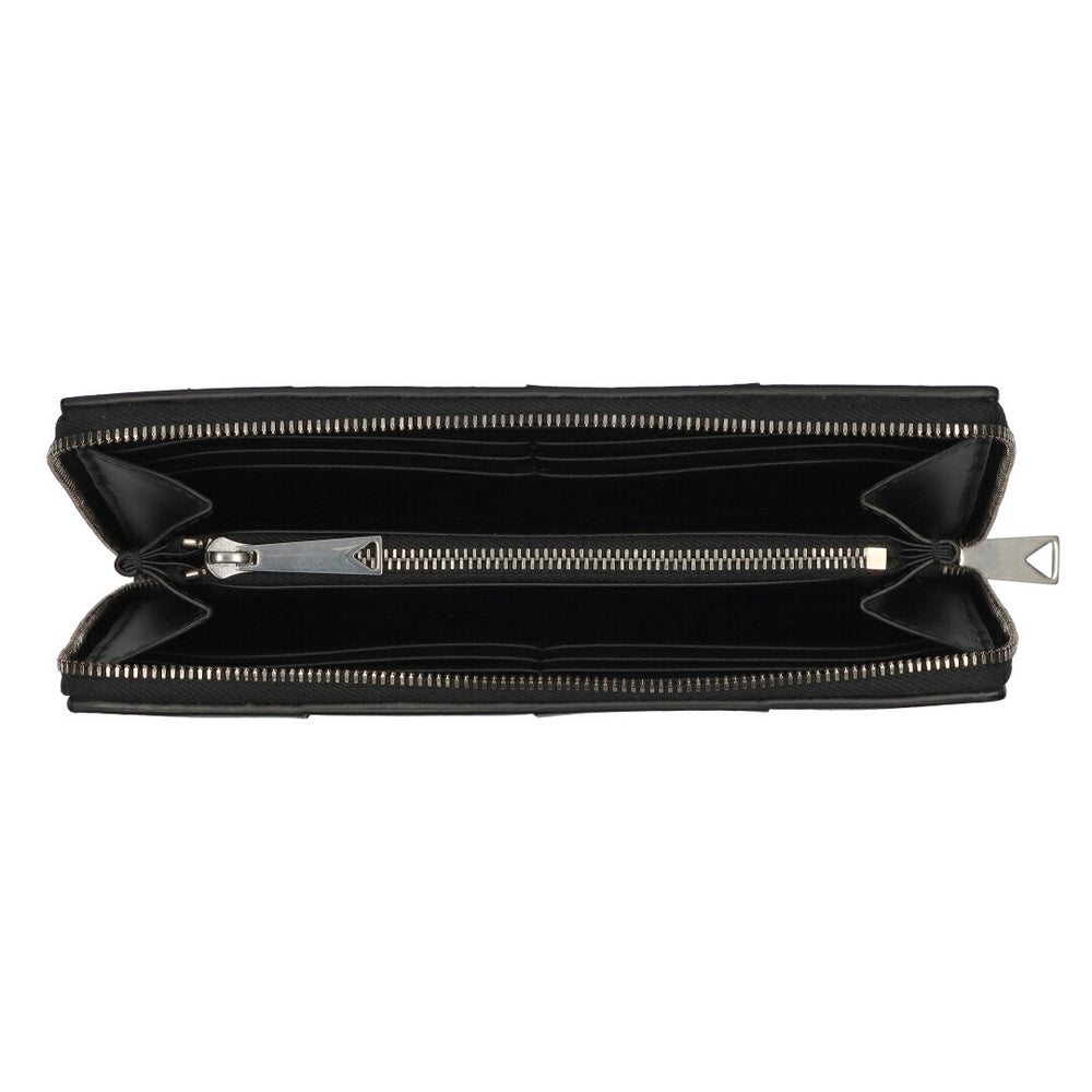 ボッテガヴェネタ BOTTEGA VENETA 長財布 イントレチャート カセット 814649 VBWD2 8803 BLACK-SILVER 【お取り寄せ】
