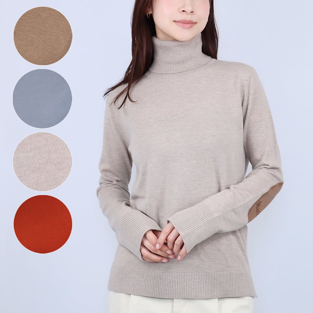 エス マックスマーラ S MAX MARA レディース ニット セーター ALLEGRA 2629366043600 エルボーパッチ ハイネック タートルネック ウール100％