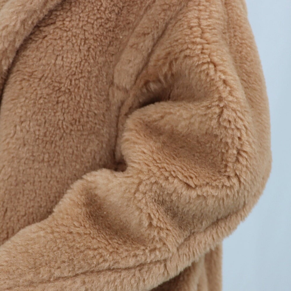 マックスマーラ MAXMARA レディースアウター テディベアアイコンコート ロングコート オーバーサイズ ダブルブレスト もこもこ ふわふわ TEDDY テディ 1016082600 001 CAMMELLO