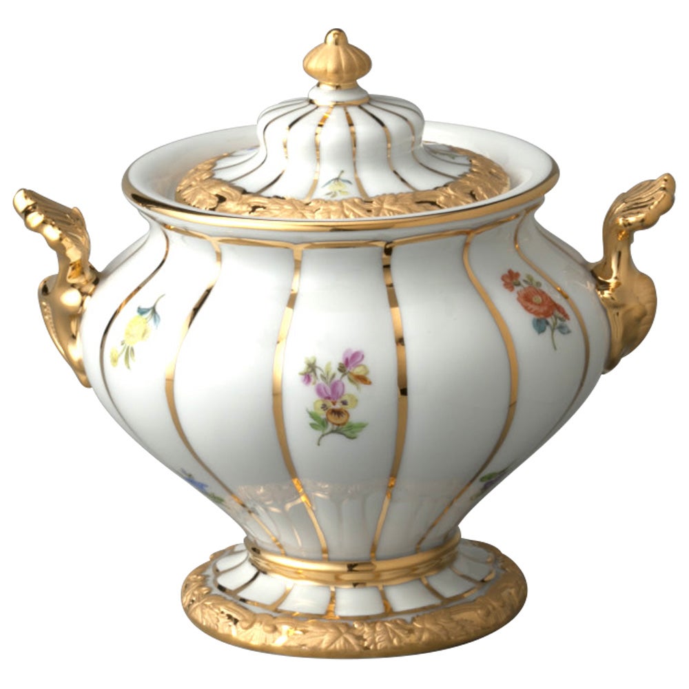 予約会対象品】 マイセン MEISSEN 洋食器 金彩(宮廷の)小花 シュガー