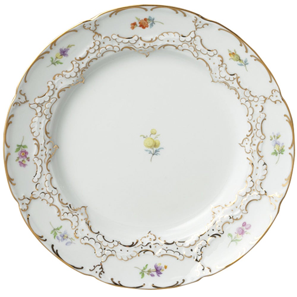 予約会対象品】 マイセン MEISSEN 洋食器 お皿 金彩(宮廷の)小花