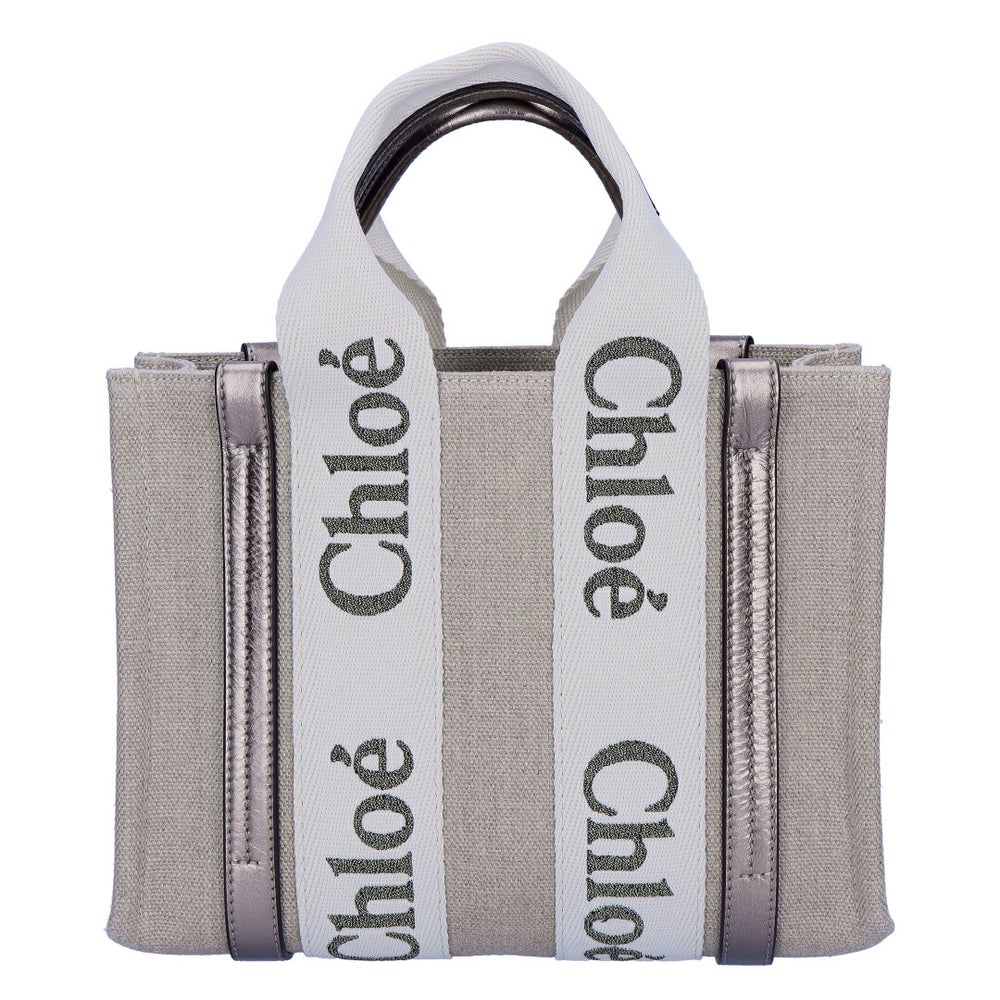 クロエ CHLOE 2WAYバッグ WOODY SMALL ウッディ スモール CHC25SS397 O81 074 SHINY GREY