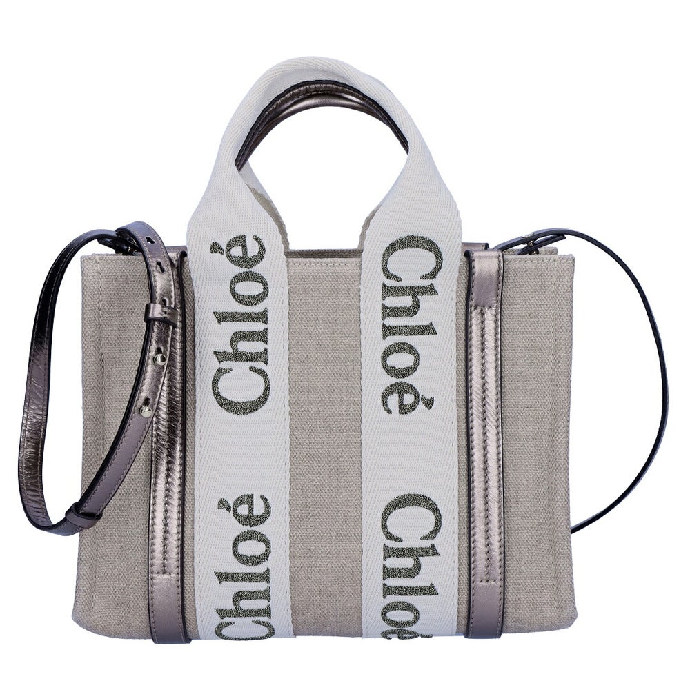 クロエ CHLOE 2WAYバッグ WOODY SMALL ウッディ スモール CHC25SS397 O81 074 SHINY GREY