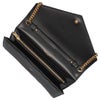 サンローランパリ SAINT LAURENT PARIS 財布 長財布 チェーンウォレット ショルダーバッグ カサンドラ 377828-AAA44-1000 BLACK ラムスキン