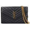 サンローランパリ SAINT LAURENT PARIS 財布 長財布 チェーンウォレット ショルダーバッグ カサンドラ 377828-AAA44-1000 BLACK ラムスキン
