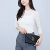 サンローランパリ SAINT LAURENT PARIS 財布 長財布 チェーンウォレット ショルダーバッグ カサンドラ 377828-AAA44-1000 BLACK ラムスキン