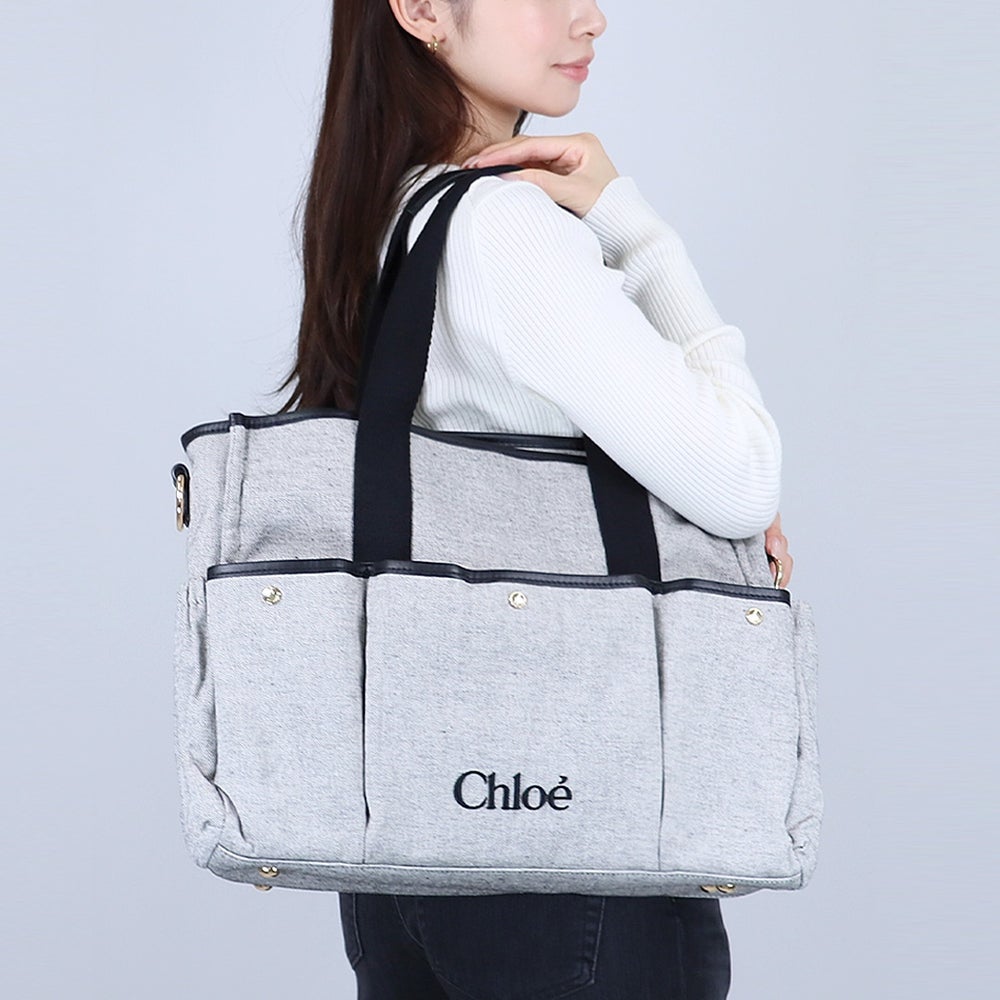 クロエ CHLOE バッグ トートバッグ ショルダーバッグ マザーズバッグ 2WAYバッグ キッズ kids C21398 A46 HEATHER GREY