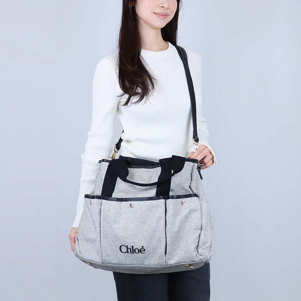 クロエ CHLOE バッグ トートバッグ ショルダーバッグ マザーズバッグ 2WAYバッグ キッズ kids C21398 A46 HEATHER GREY